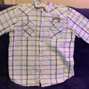 Route 66 - Blue Striped Long Sleeve Button Down Shirt XL Size